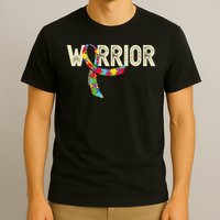 Warrior Autism Awareness Puzzle Ribbon Gift T-Shirt