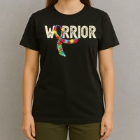 Warrior Autism Awareness Puzzle Ribbon Gift T-Shirt