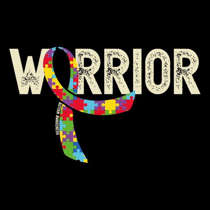 Warrior Autism Awareness Puzzle Ribbon Gift T-Shirt