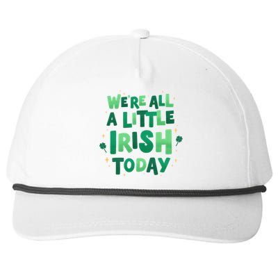 We Are All Little Irish Today, St Patricks Day Snapback Five-Panel Rope Hat