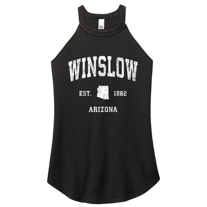 Winslow Arizona Az Vintage Athletic Sports Women's Perfect Tri Rocker Tank