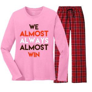 We Almost Always Almost Win Women's Long Sleeve Flannel Pajama Set 