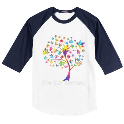 World Autism Awareness Day Grow Your Awareness Baseball Sleeve Shirt