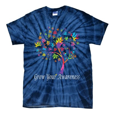 World Autism Awareness Day Grow Your Awareness Tie-Dye T-Shirt