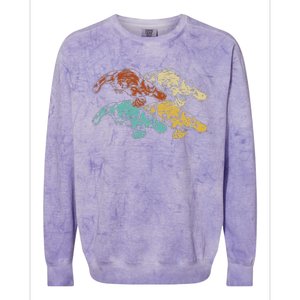 Wildlife Animal Australia Retro Platypus Colorblast Crewneck Sweatshirt