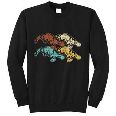 Wildlife Animal Australia Retro Platypus Sweatshirt