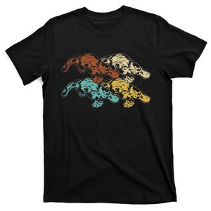 Wildlife Animal Australia Retro Platypus T-Shirt