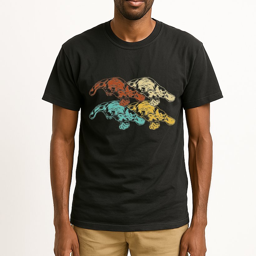 Wildlife Animal Australia Retro Platypus Tall T-Shirt