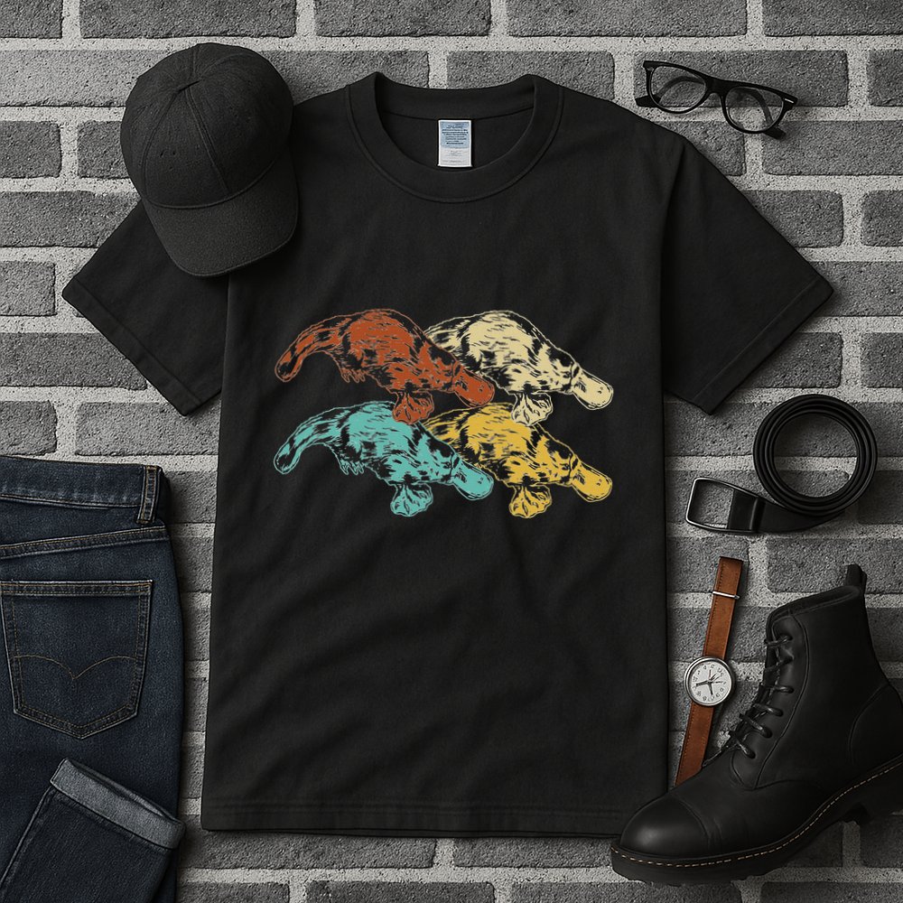Wildlife Animal Australia Retro Platypus Tall T-Shirt