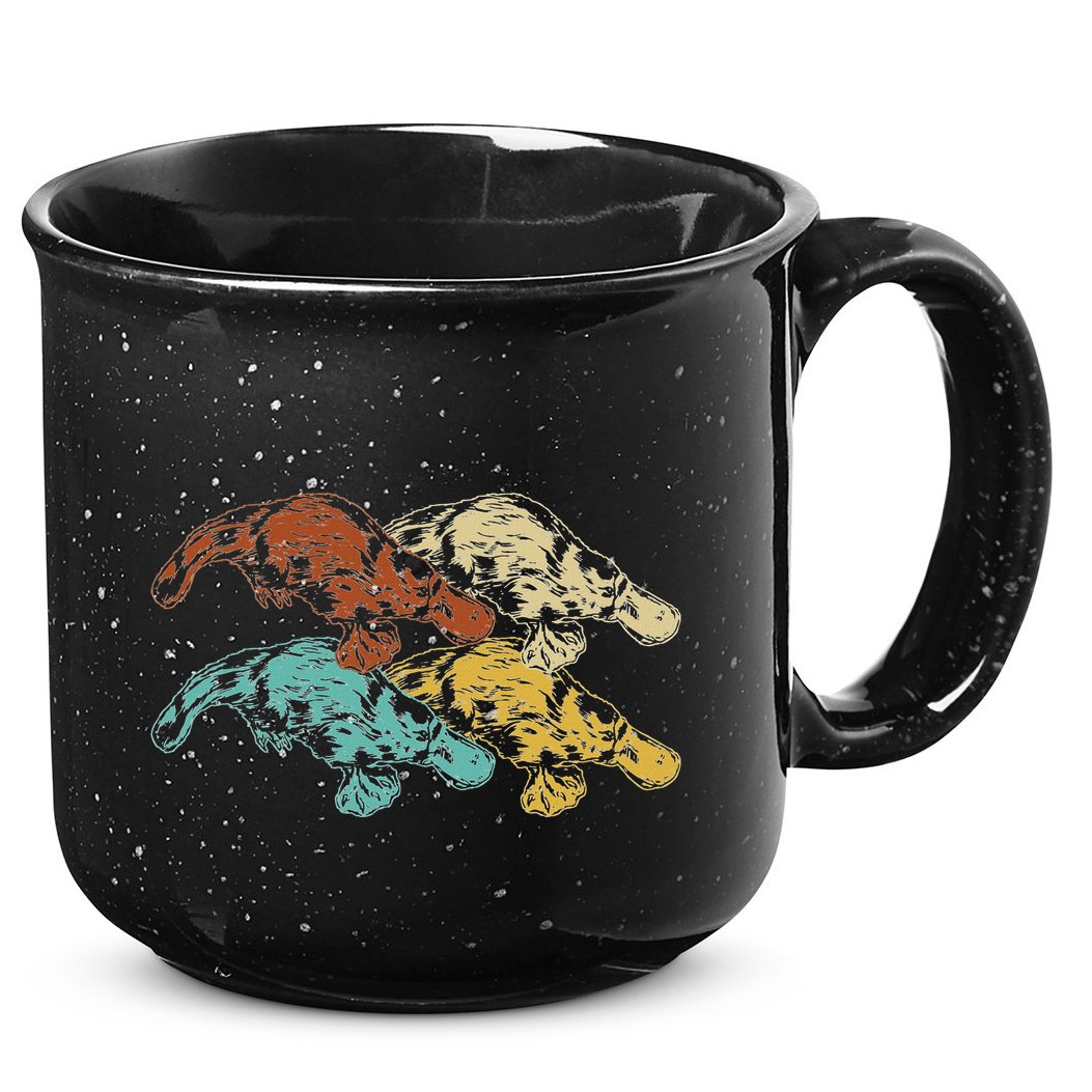 Wildlife Animal Australia Retro Platypus 15oz Campfire Ceramic Mug