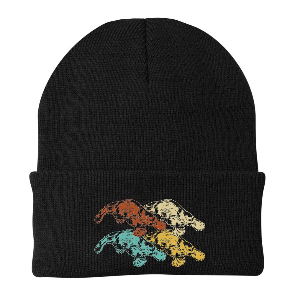 Wildlife Animal Australia Retro Platypus Beanie
