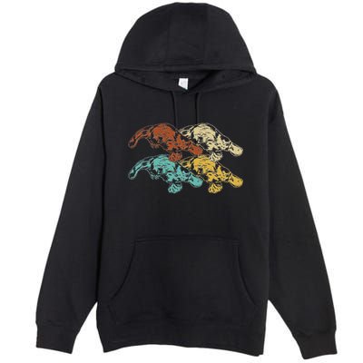 Wildlife Animal Australia Retro Platypus Premium Pullover Hoodie