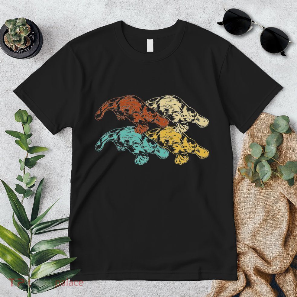 Wildlife Animal Australia Retro Platypus Premium T-Shirt