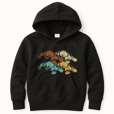 Wildlife Animal Australia Retro Platypus Kids Hoodie