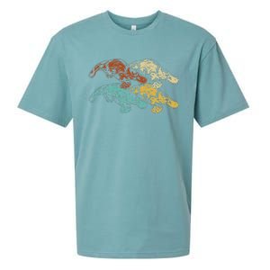 Wildlife Animal Australia Retro Platypus Sueded Cloud Jersey T-Shirt