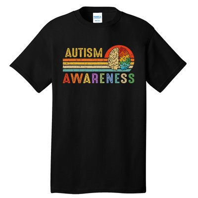 World Autism Awareness Neurodiversity Autistic April Sunset Tall T-Shirt