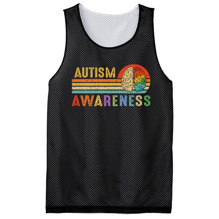 World Autism Awareness Neurodiversity Autistic April Sunset Mesh Reversible Basketball Jersey Tank