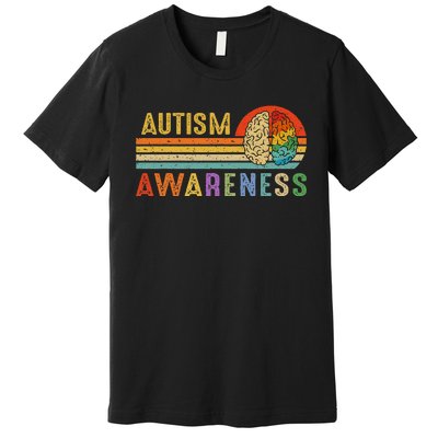 World Autism Awareness Neurodiversity Autistic April Sunset Premium T-Shirt