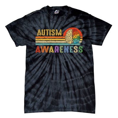 World Autism Awareness Neurodiversity Autistic April Sunset Tie-Dye T-Shirt