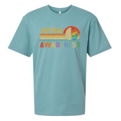 World Autism Awareness Neurodiversity Autistic April Sunset Sueded Cloud Jersey T-Shirt