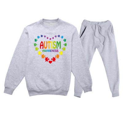 World Autism Awareness 2 April 2024 Autism Cute Autistic Premium Crewneck Sweatsuit Set