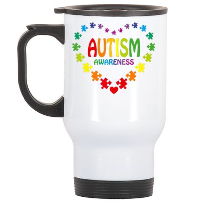 World Autism Awareness 2 April 2024 Autism Cute Autistic Stainless Steel Travel Mug