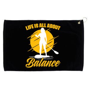 Womens All About Balance SUP Boarding Paddling Stand Up Paddle Grommeted Golf Towel