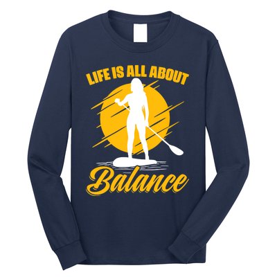 Womens All About Balance SUP Boarding Paddling Stand Up Paddle Long Sleeve Shirt