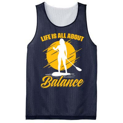 Womens All About Balance SUP Boarding Paddling Stand Up Paddle Mesh Reversible Basketball Jersey Tank