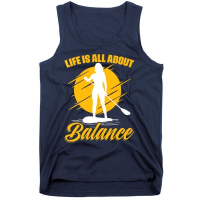 Womens All About Balance SUP Boarding Paddling Stand Up Paddle Tank Top