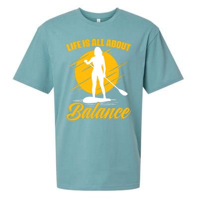 Womens All About Balance SUP Boarding Paddling Stand Up Paddle Sueded Cloud Jersey T-Shirt