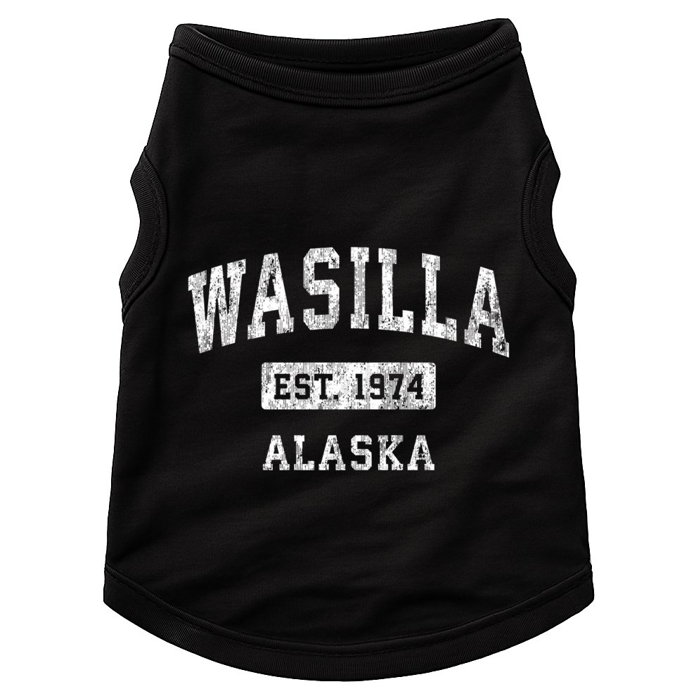 Wasilla Alaska Ak Vintage Established Sports Doggie Tank