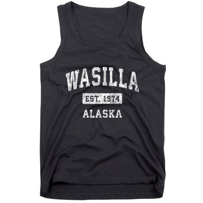 Wasilla Alaska Ak Vintage Established Sports Tank Top