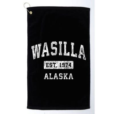 Wasilla Alaska Ak Vintage Established Sports Golf Towel