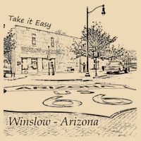 Winslow Arizona AZ US 66 Take It Easy Est. 1926 Mother Road Zip Tote Bag