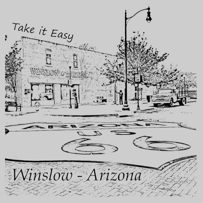 Winslow Arizona AZ US 66 Take It Easy Est. 1926 Mother Road Tie-Dye T-Shirt