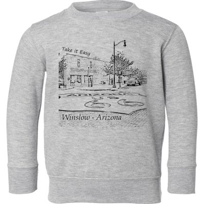 Winslow Arizona AZ US 66 Take It Easy Est. 1926 Mother Road Toddler Sweatshirt