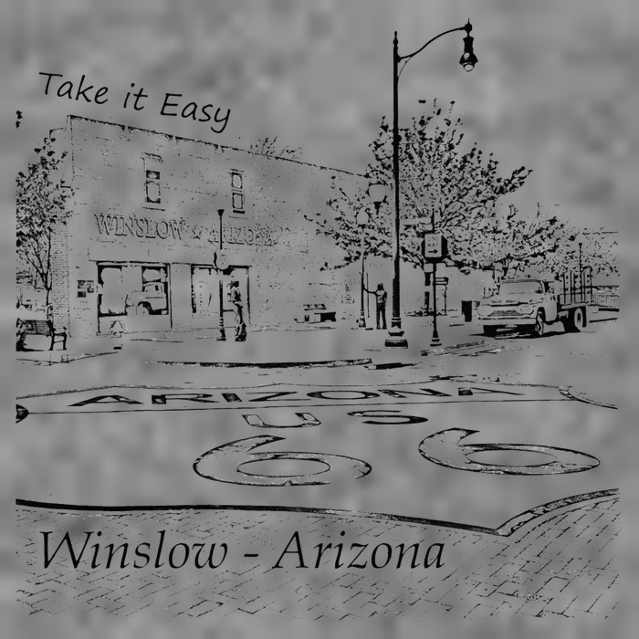 Winslow Arizona AZ US 66 Take It Easy Est. 1926 Mother Road Tall Hoodie