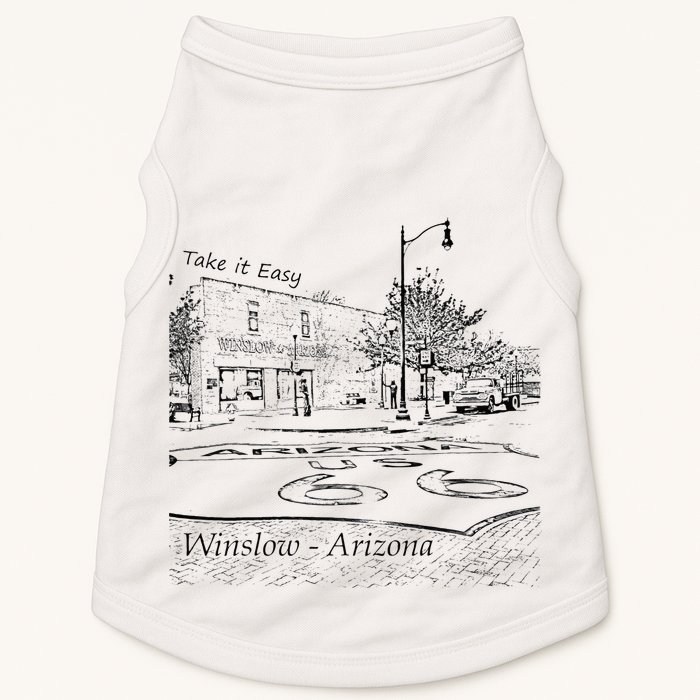 Winslow Arizona AZ US 66 Take It Easy Est. 1926 Mother Road Doggie Tank