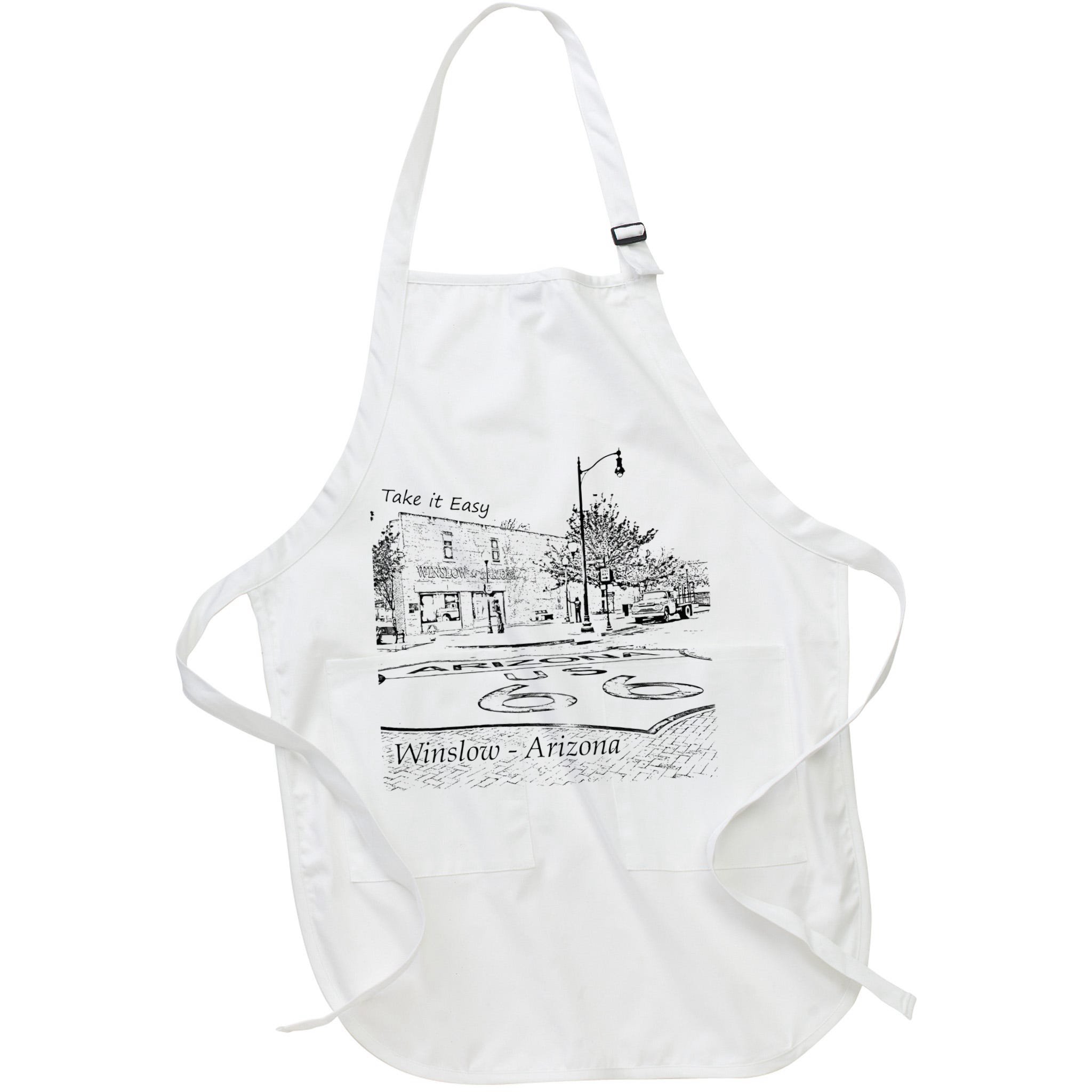 Winslow Arizona AZ US 66 Take It Easy Est. 1926 Mother Road Apron