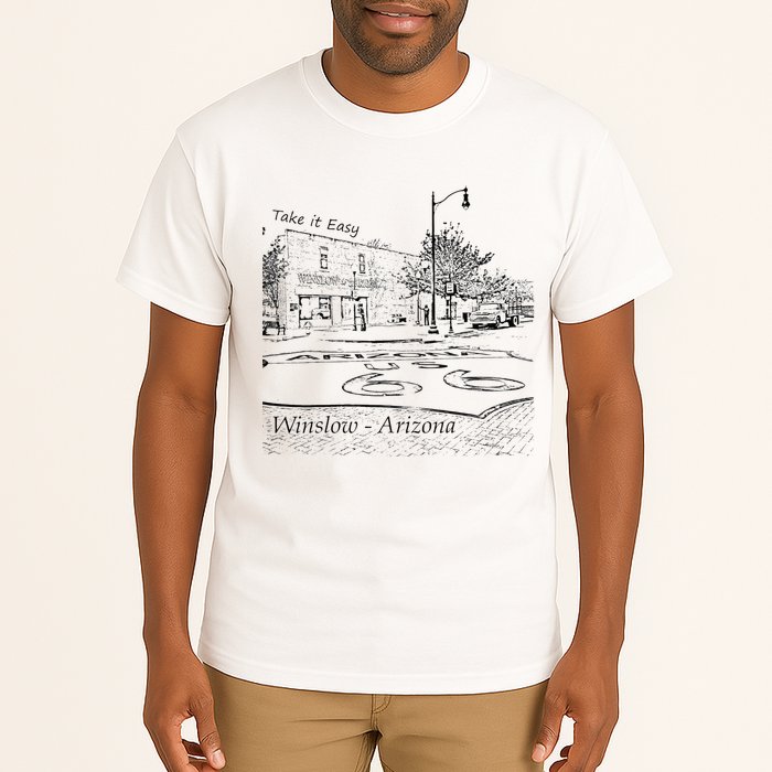 Winslow Arizona AZ US 66 Take It Easy Est. 1926 Mother Road Tall T-Shirt