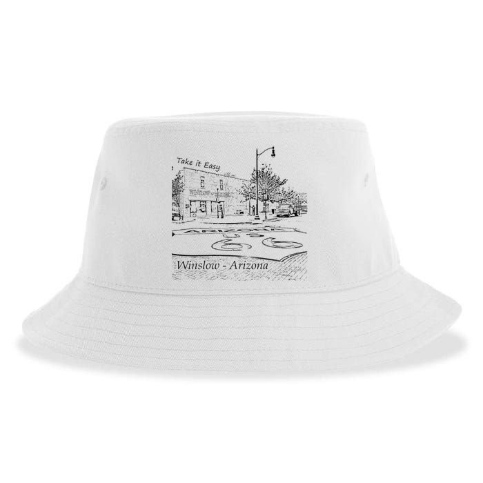 Winslow Arizona AZ US 66 Take It Easy Est. 1926 Mother Road Sustainable Bucket Hat