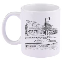 Winslow Arizona AZ US 66 Take It Easy Est. 1926 Mother Road 11oz C Handle Ceramic Mug