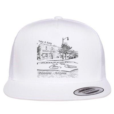 Winslow Arizona AZ US 66 Take It Easy Est. 1926 Mother Road Flatbill Hat