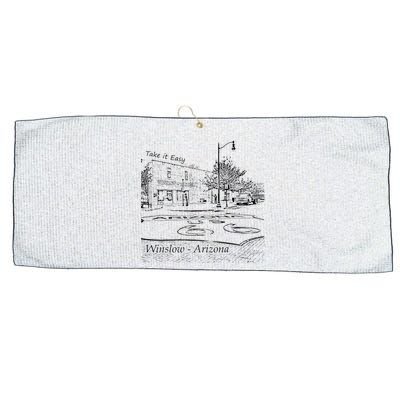 Winslow Arizona AZ US 66 Take It Easy Est. 1926 Mother Road Large Microfiber Waffle Golf Towel