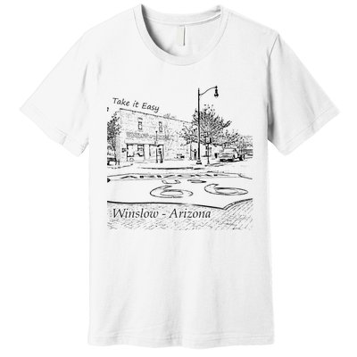 Winslow Arizona AZ US 66 Take It Easy Est. 1926 Mother Road Premium T-Shirt