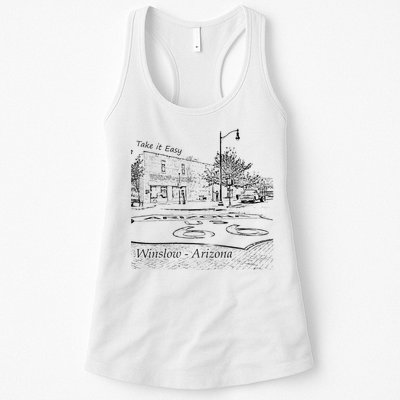 Winslow Arizona AZ US 66 Take It Easy Est. 1926 Mother Road Womens Tank Top