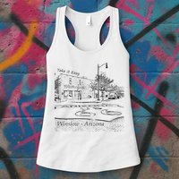 Winslow Arizona AZ US 66 Take It Easy Est. 1926 Mother Road Womens Tank Top