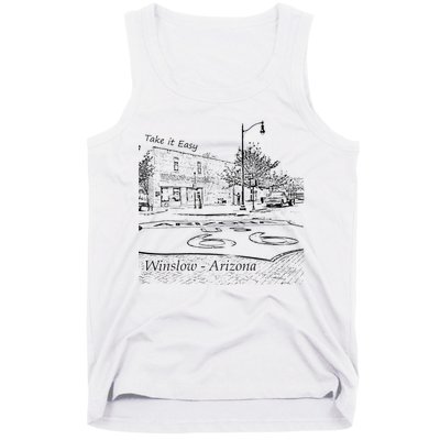 Winslow Arizona AZ US 66 Take It Easy Est. 1926 Mother Road Tank Top