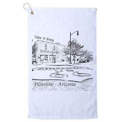 Winslow Arizona AZ US 66 Take It Easy Est. 1926 Mother Road Golf Towel